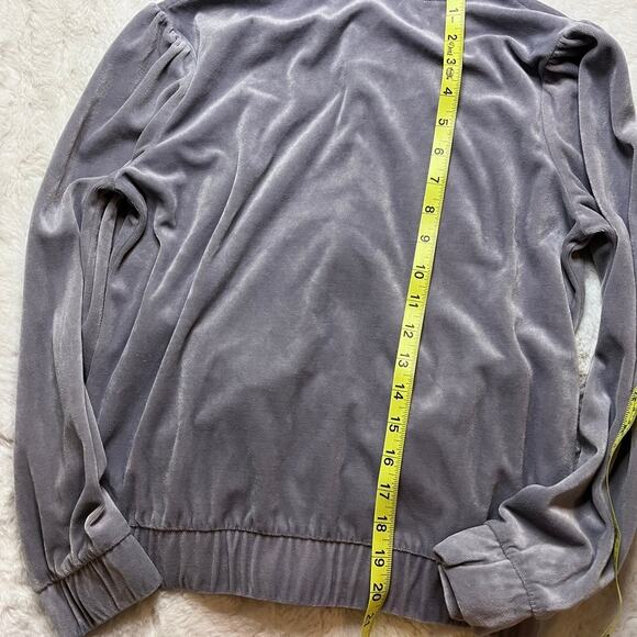 Juicy Couture Gray Velour Zip Up Jacket - Picture 6 of 6